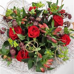 Mulled Wine Handtied Bouquet