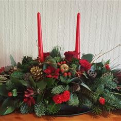 Fireside Glow Table Arrangement