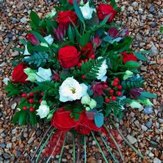 Red and White Stem End Spray