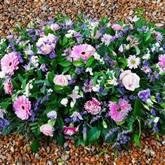 Pink and Lilac Casket Spray